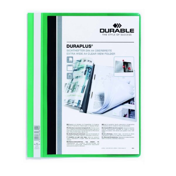 DURABLE A4 Duraplus Quote Folder - Green Each