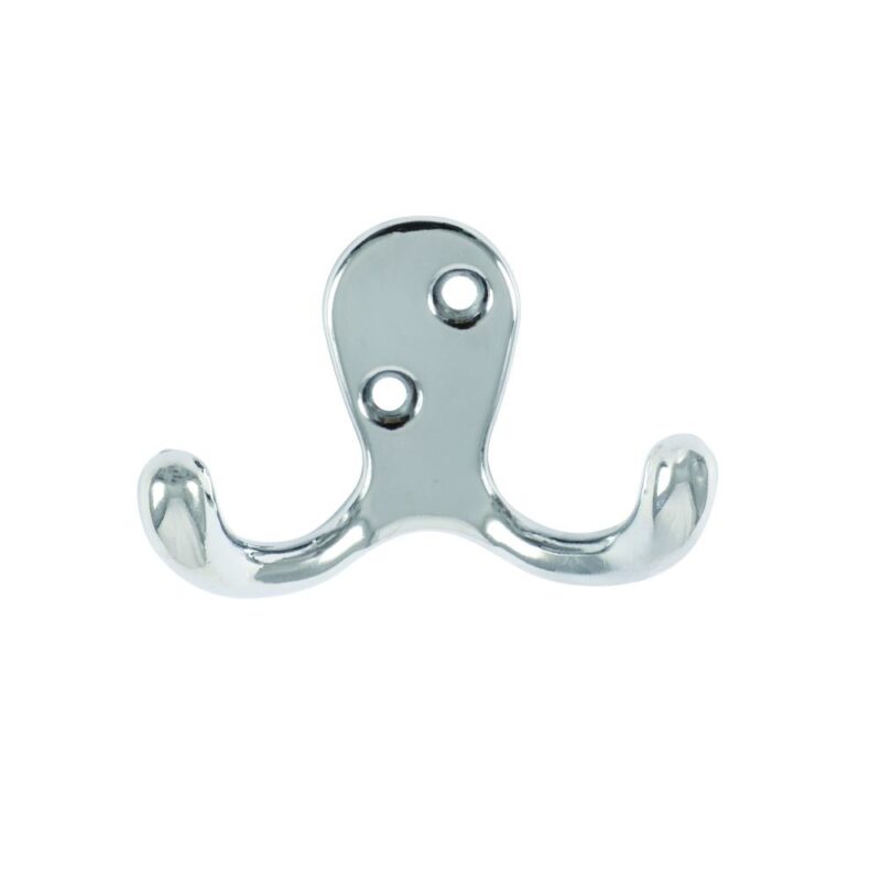 Chrome Door Hook Double Hanger