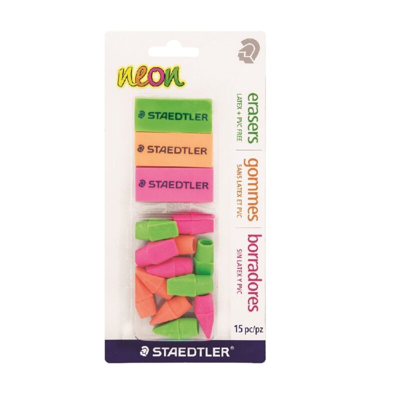 Steadtler Multi Eraser Set Neon 15Pc
