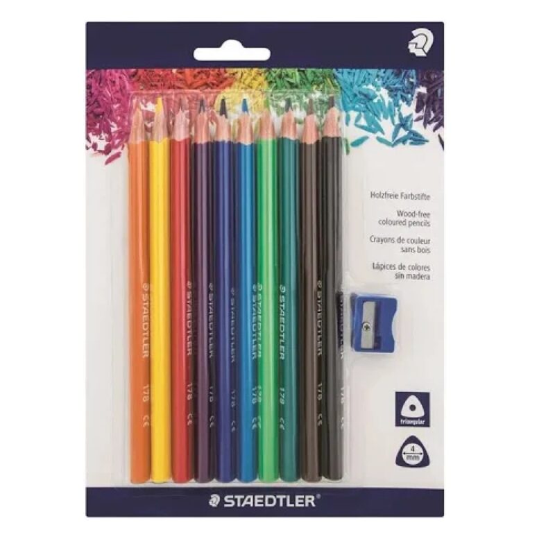 Staedler 10 Jumbo Woodfree Pencil Colors 178
