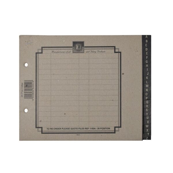 Lever Arch Index 26 Position "Files"