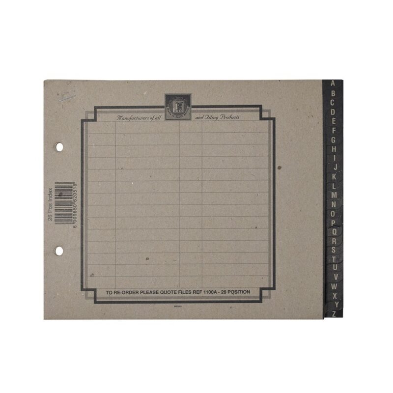 Lever Arch Index 26 Position "Files"