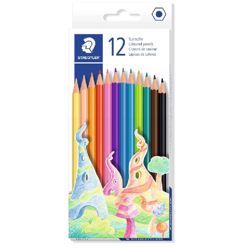 Staedtler Hexagonal Coloured 12 Pencils