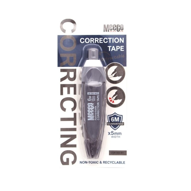 Meeco Retr Correction Tape 5mmx6Mt
  Rblack