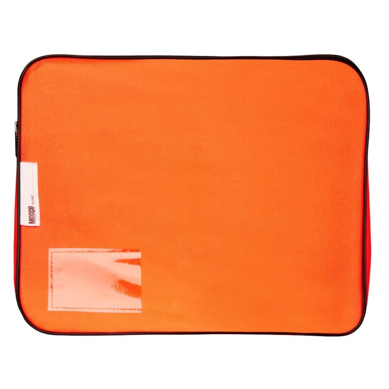 Meeco Gusset Bookbag Canvas Orange 