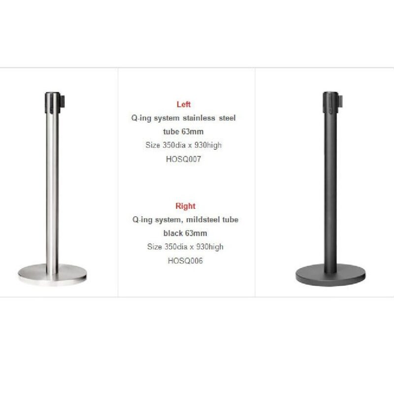 Q-Ing System 2m 350dia x 930high Black