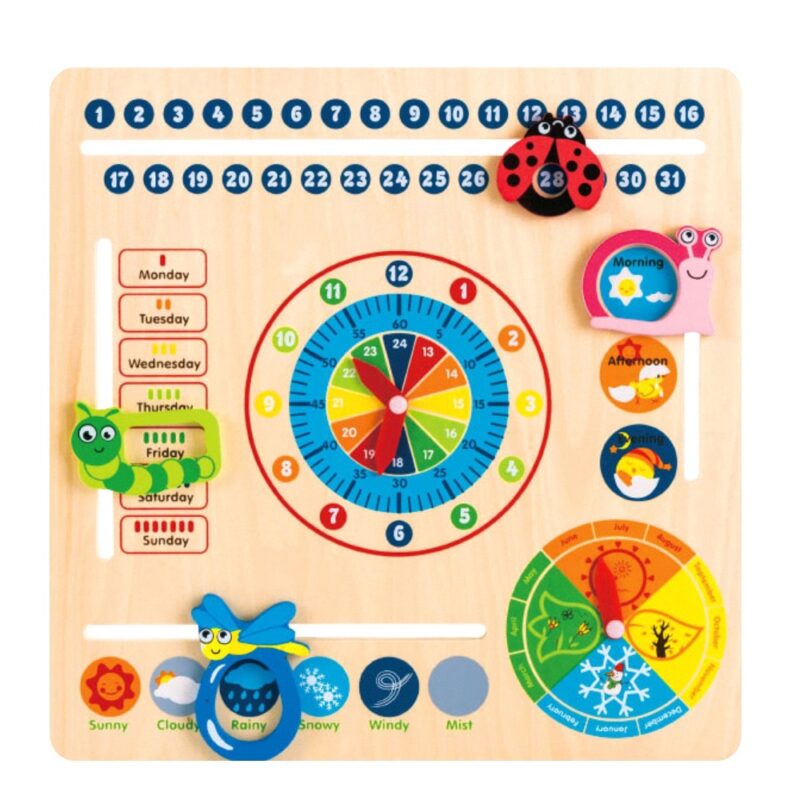 Lestat
  Wooden Calender Clock 1Pcs