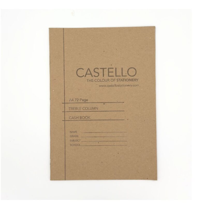 A4 Castello 72pg 3Column Cash Book