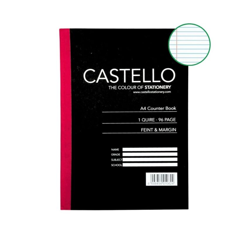 Castello A4 1-Quire Book 96Pg Feint    