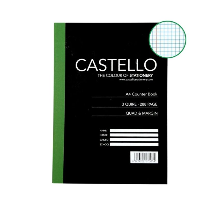 Castello A4 3-Quire Book 288Pg Quad    