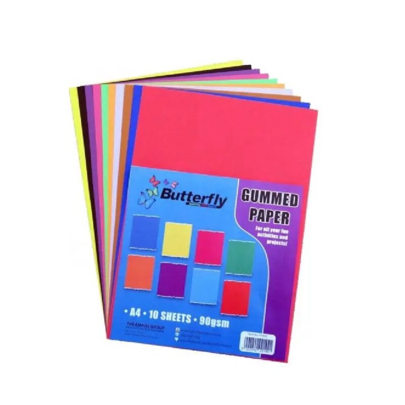 Gum Paper Squares A4 (10) Sti920 Butterfly