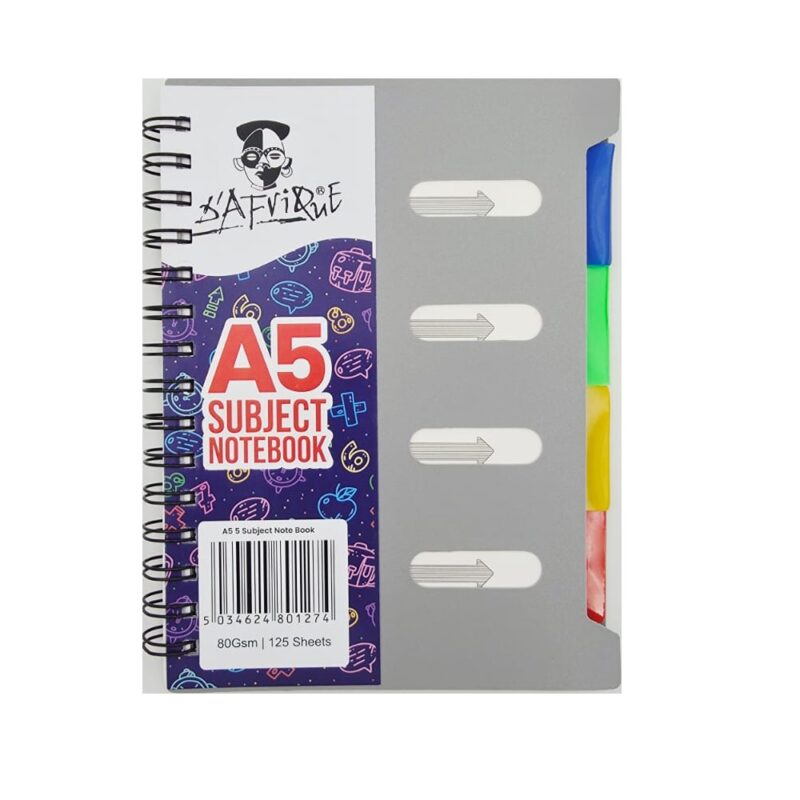 Dafrique A5 Subject Notebook (Grey)