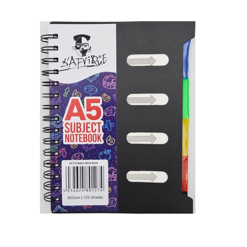 Dafrique A5 Subject Notebook (Blk)
