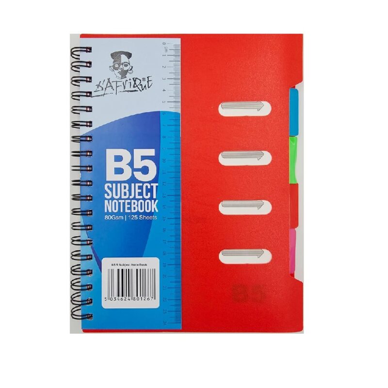 Dafrique B5 Subject Notebook (Red)
