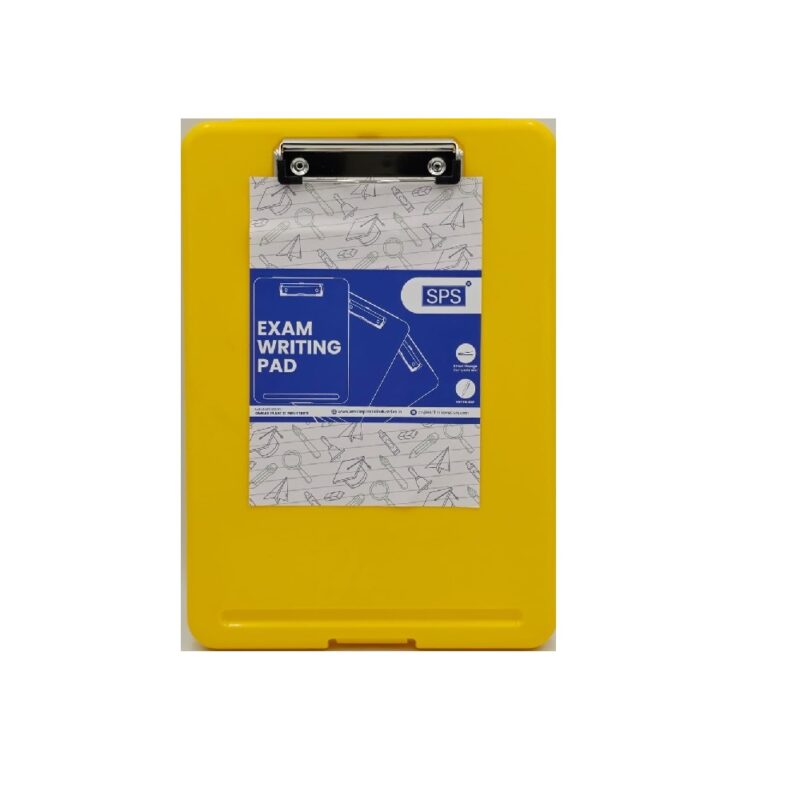 Clipboard Plastic + Compartment Yellow