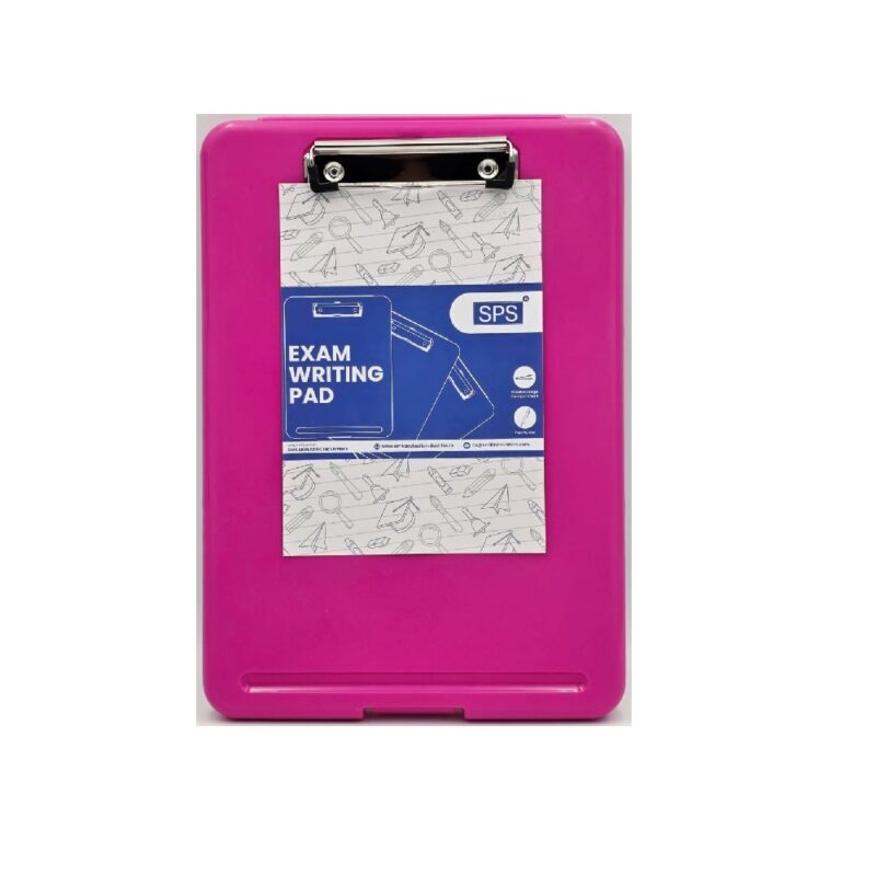 Clipboard Plastic + Compartment Pink