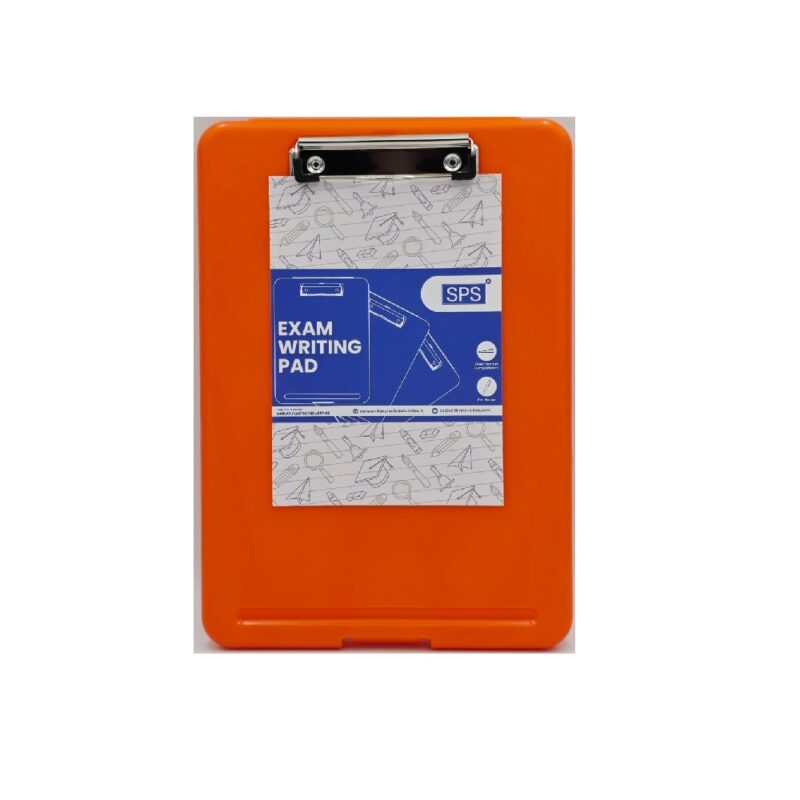 Clipboard Plastic + Compartment Orange