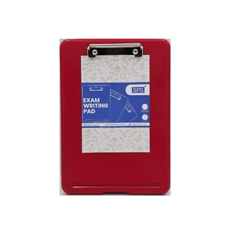 Clipboard Plastic + Compartment Red