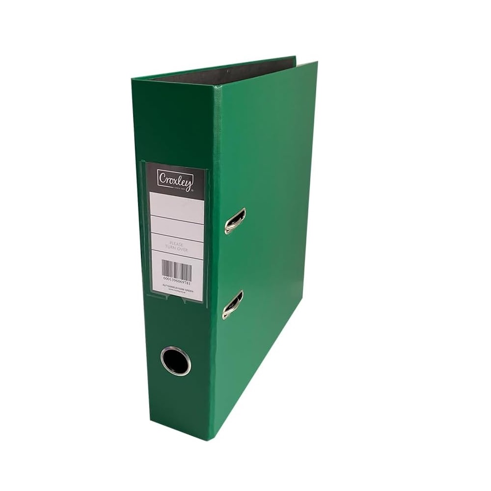 Croxley JD1028 70MM PP Lever Arch File Green