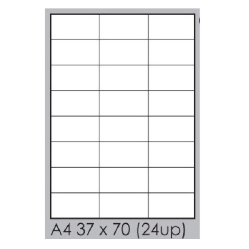 Shiny 24Up Label White 100 70X37