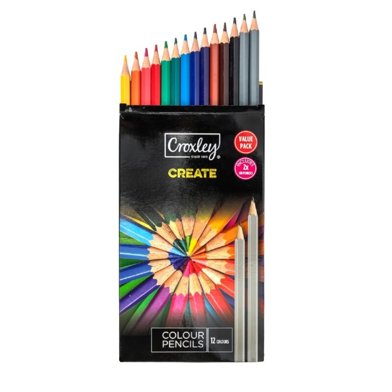 Croxley Pencil Colors 12s + 2HB PCL8002