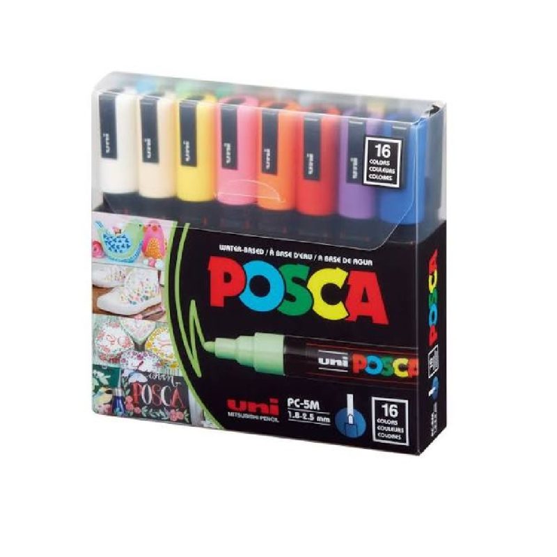 Uni Posca Pc5M 1.8-2.5mm Bullet (Set16)