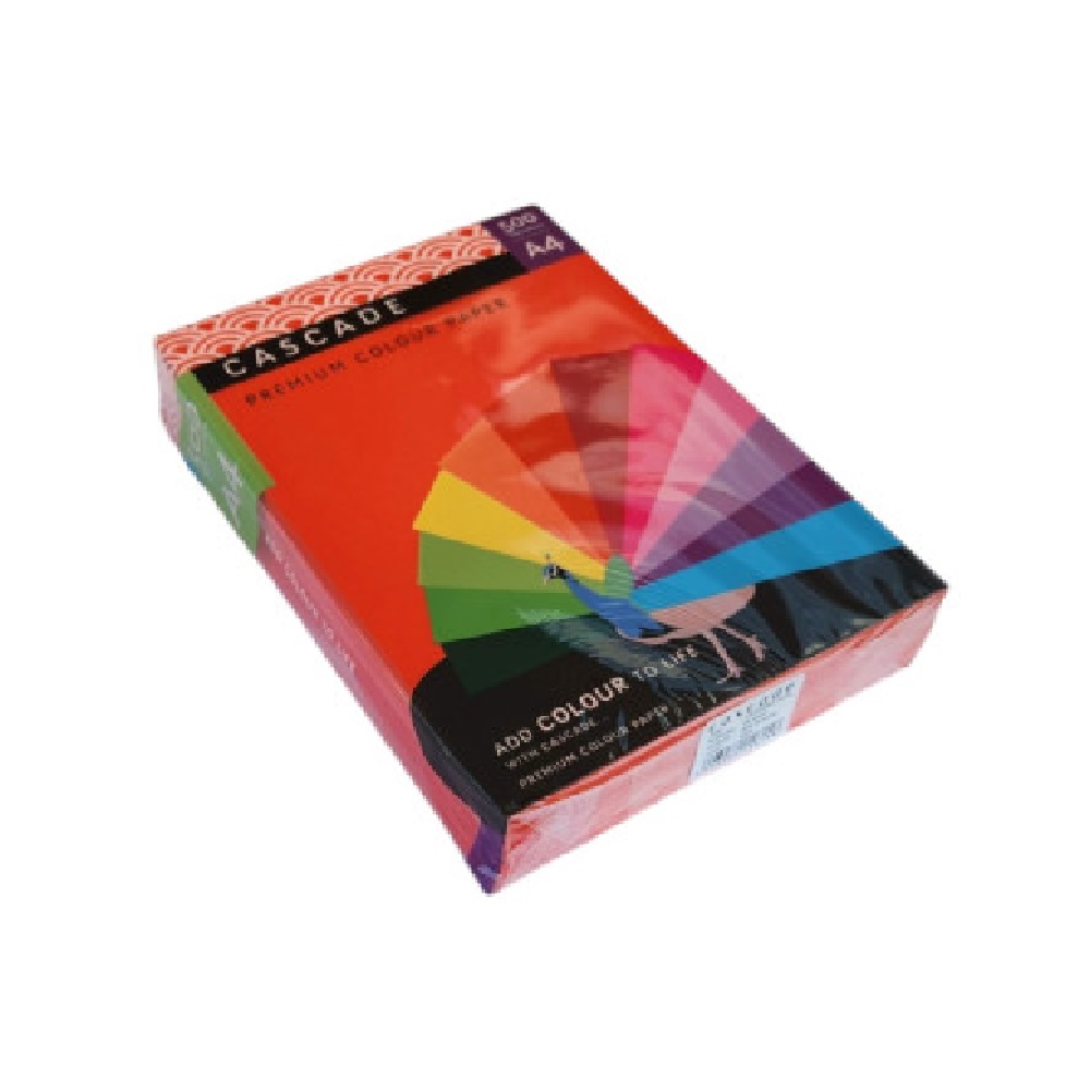 Cascade A4 80Gsm Red Paper (500)