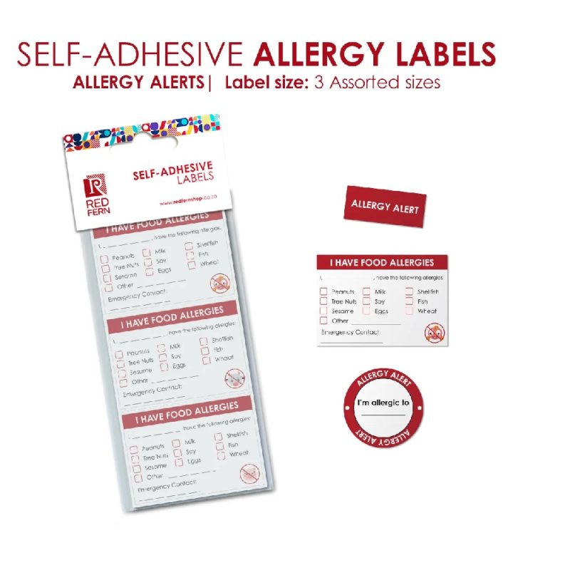 Redfern Allergy Label S6Xfec6Xcirc 