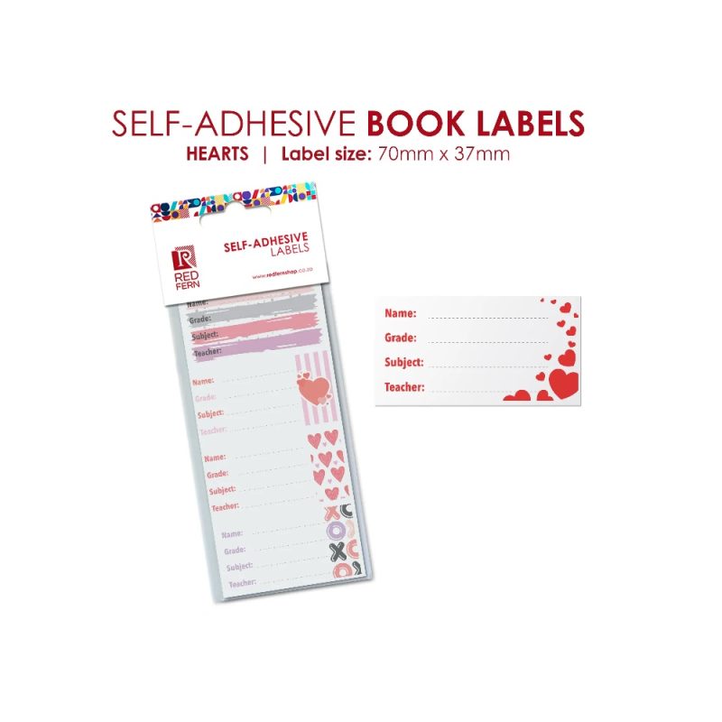 Redfern Hearts Book Labels(24)    