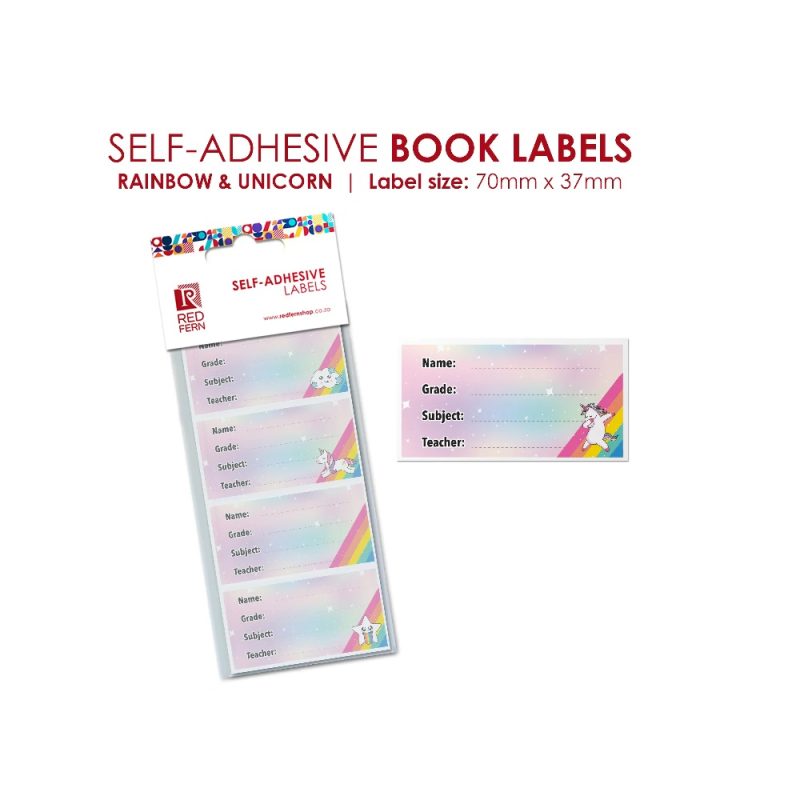 Redfern Rainbow & Unicorn Labels(24)