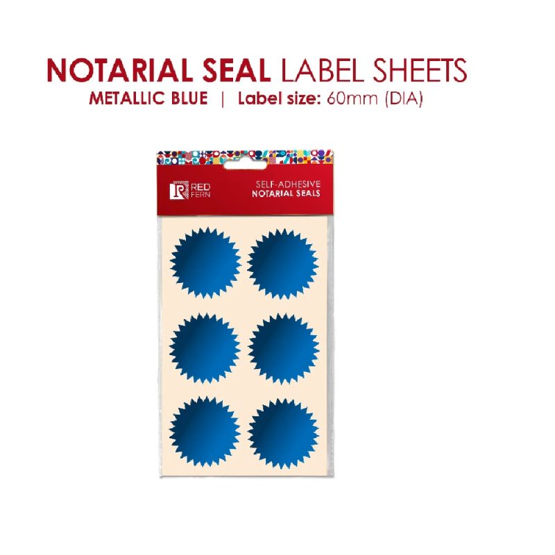 Redfern Notorial Seal 60Mm Mettalic blue48
