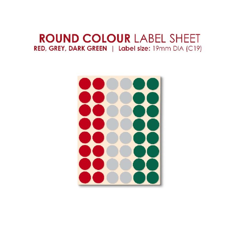 Redfern C19 Labels red/Grey/Green(288