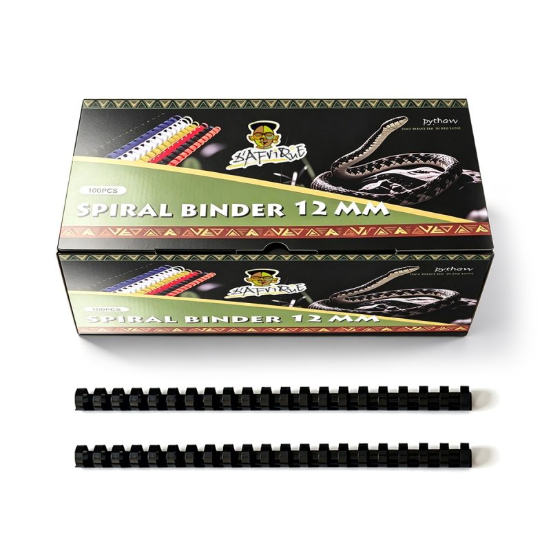 12MM BINDING ELEMENTS (100) BLACK - dafrique
