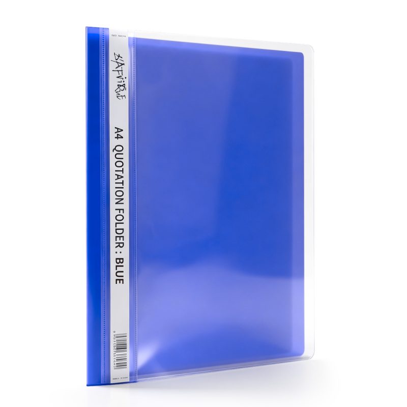 D'afrique A4 Blue Quotation Folder Clear Front
