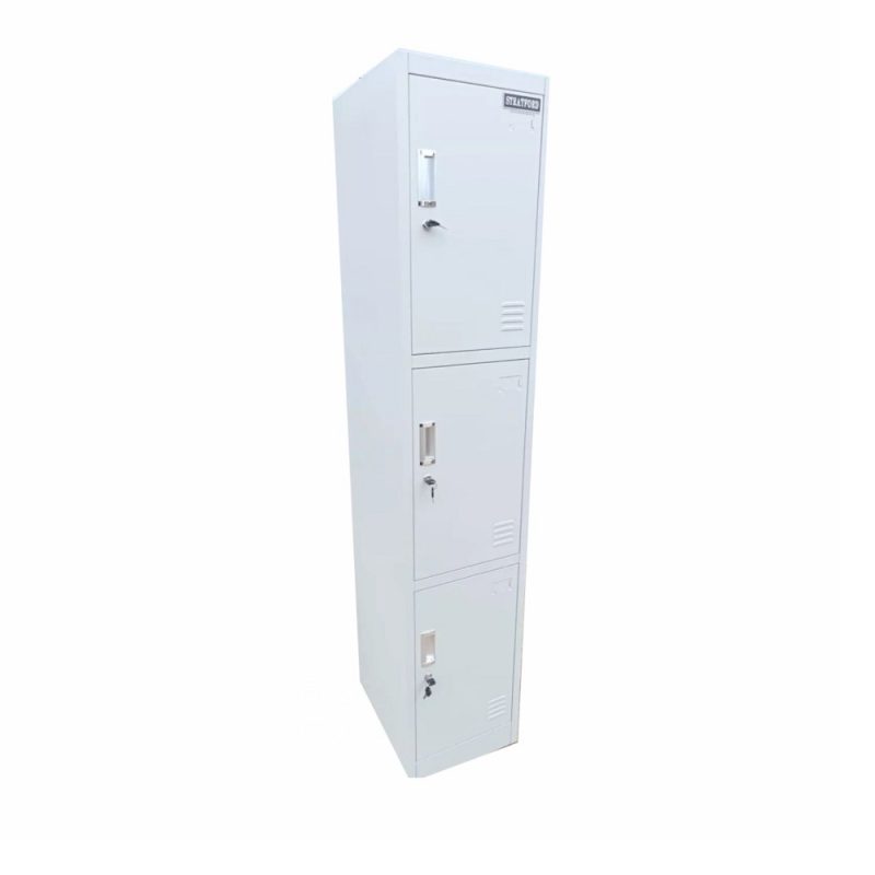 LOCKER 3-TIER STEEL GREY *WS*