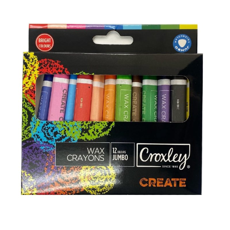 Croxley Jumbo Wax Crayons (12) Triangular CRA1150