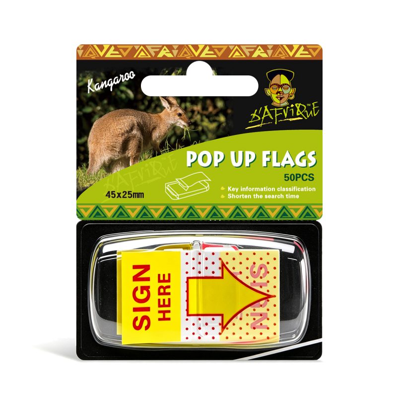 Pop Up Flags 'Sign' (50) Yellow *Dafrique*